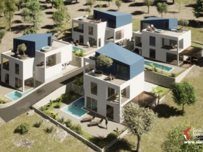Vila s bazenom i pogledom na more, novogradnja Makarska