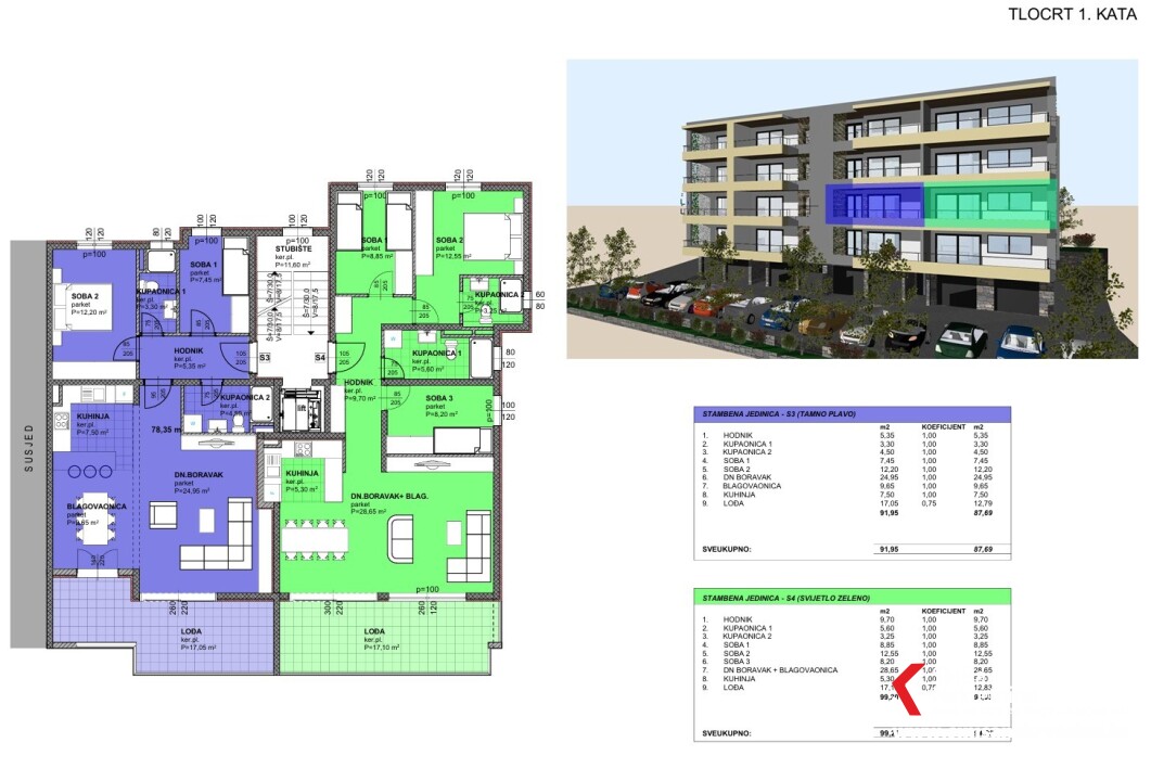 Two-bedroom apartments in a new building (67m2-88m2) Makarska