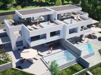 Building land with conceptual design for the construction of two Villas