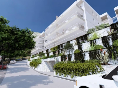 One bedroom apartment in the new building with a sea view, Živogošće