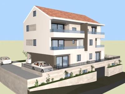 Two-bedroom apartment in a new building with a large terrace and garden (72 m²), Makarska